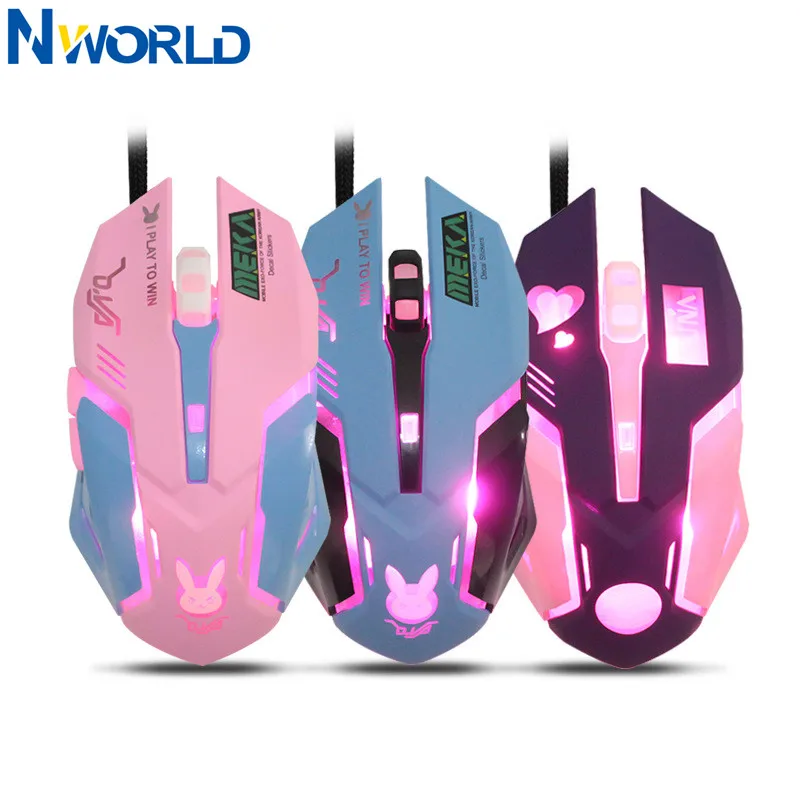 OW 6 Buttons Breathing LED Bac - Pc Gaming Pink recension och pris