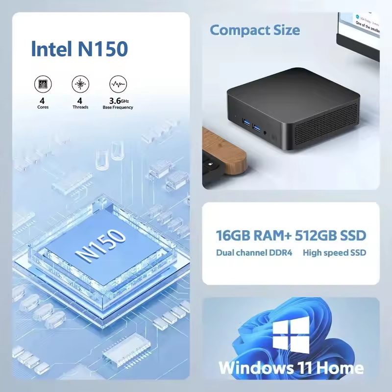2026 Intel N150 Mini PC Portab - Pc Gaming Lounge recension och pris